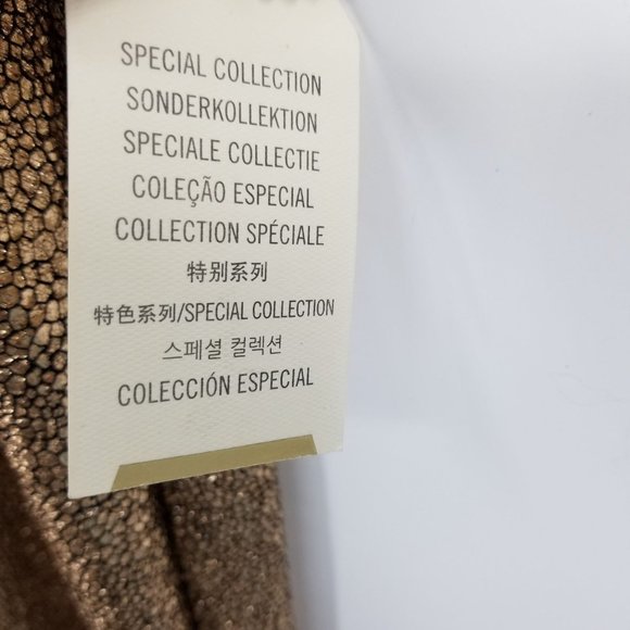 NWT Forever 21 Rose Gold Crackle Look Evening Maxi Dress Size Small - Picture 8 of 12